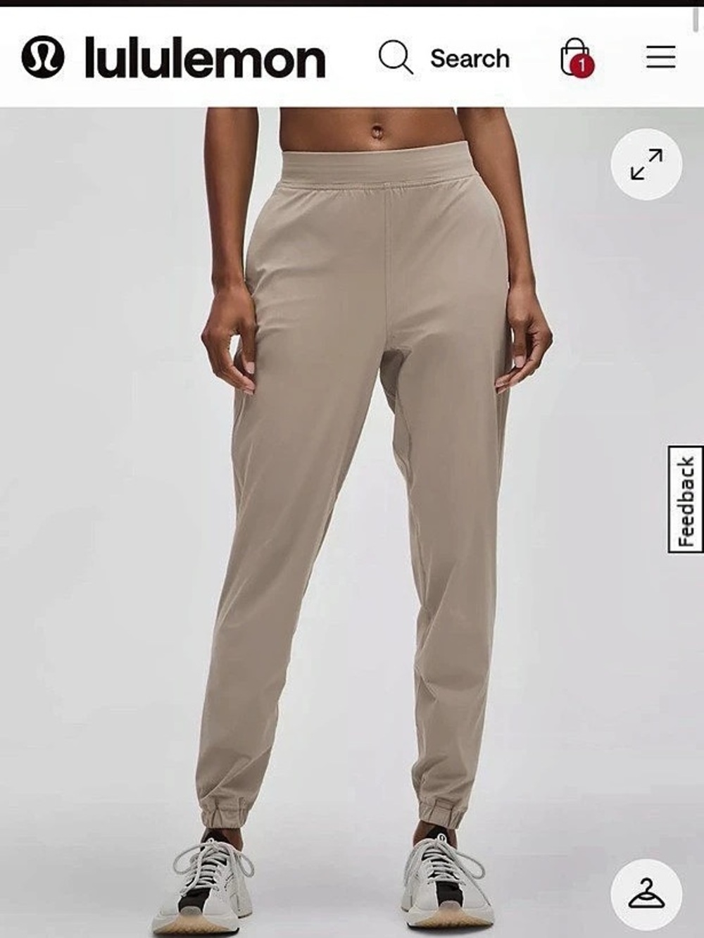 lululemon joggers in Beige Like New